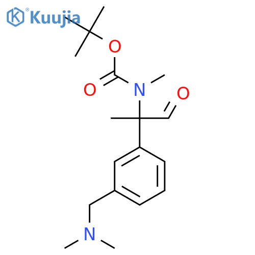 tert-butyl N-(2-{3-(dimethylamino)methylphenyl}-1-oxopropan-2-yl)-N-methylcarbamate structure