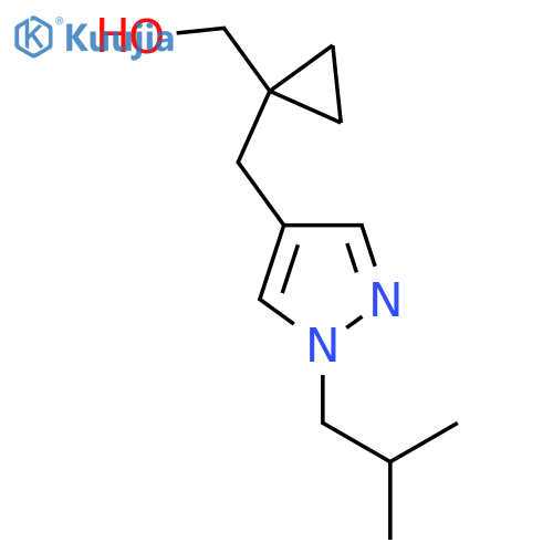 (1-{1-(2-methylpropyl)-1H-pyrazol-4-ylmethyl}cyclopropyl)methanol structure