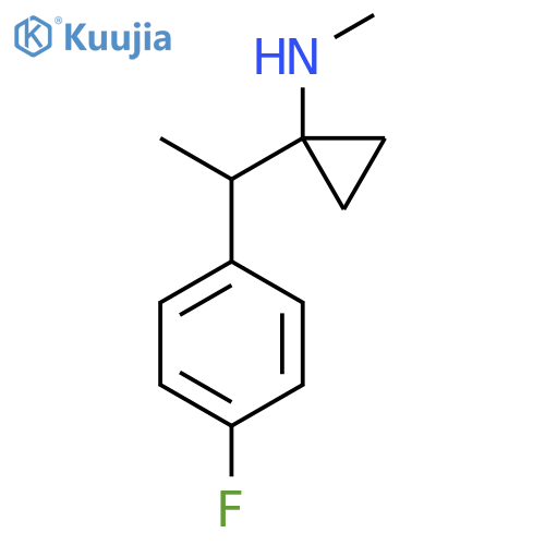 1-1-(4-fluorophenyl)ethyl-N-methylcyclopropan-1-amine structure