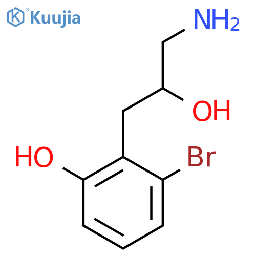 2-(3-amino-2-hydroxypropyl)-3-bromophenol structure