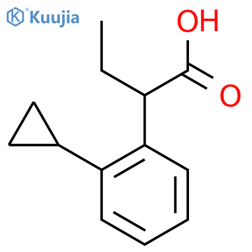 2-(2-cyclopropylphenyl)butanoic acid structure