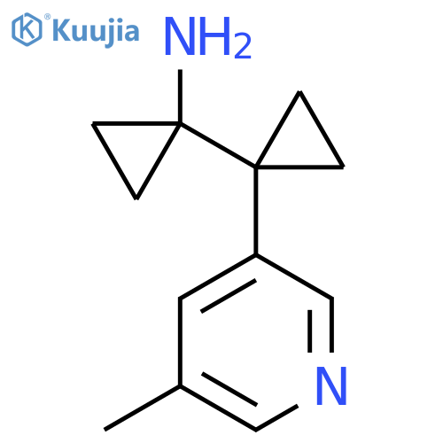 1-1-(5-methylpyridin-3-yl)cyclopropylcyclopropan-1-amine structure