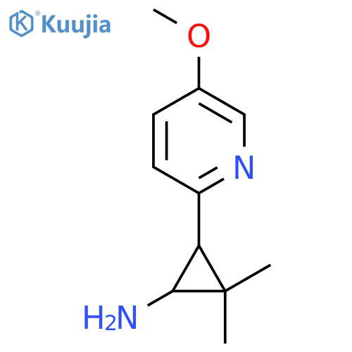 3-(5-methoxypyridin-2-yl)-2,2-dimethylcyclopropan-1-amine structure