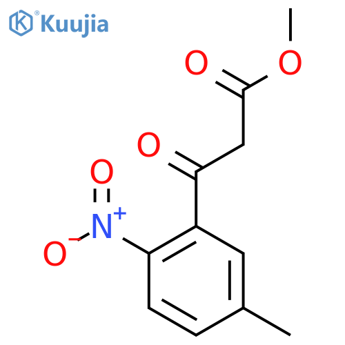methyl 3-(5-methyl-2-nitrophenyl)-3-oxopropanoate structure