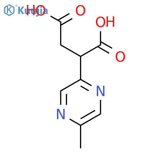 2-(5-methylpyrazin-2-yl)butanedioic acid structure