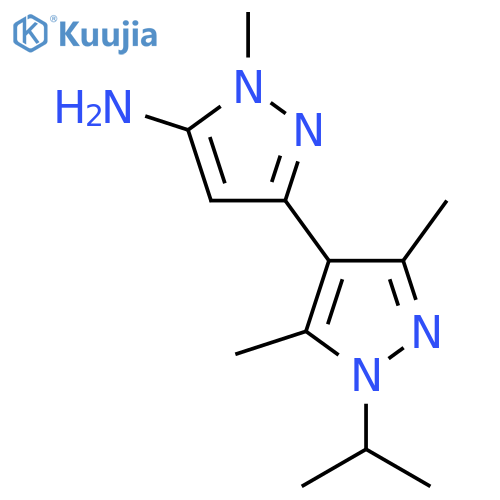 3-3,5-dimethyl-1-(propan-2-yl)-1H-pyrazol-4-yl-1-methyl-1H-pyrazol-5-amine structure