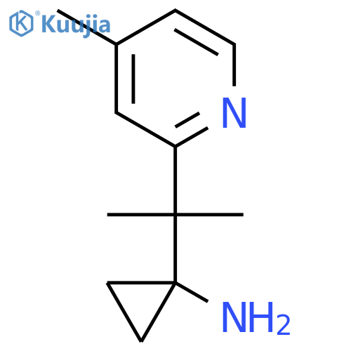 1-2-(4-methylpyridin-2-yl)propan-2-ylcyclopropan-1-amine structure