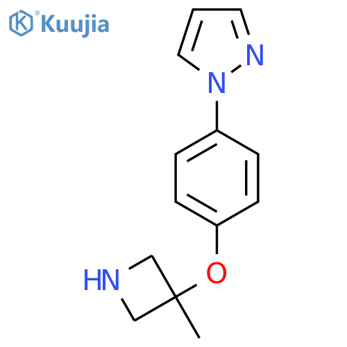 1-{4-(3-methylazetidin-3-yl)oxyphenyl}-1H-pyrazole structure