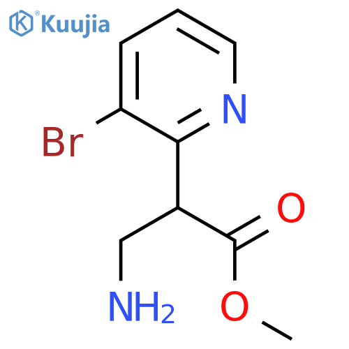 methyl 3-amino-2-(3-bromopyridin-2-yl)propanoate structure