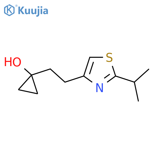 1-{2-2-(propan-2-yl)-1,3-thiazol-4-ylethyl}cyclopropan-1-ol structure