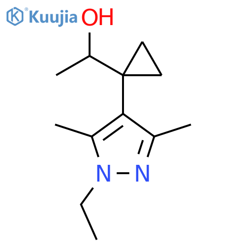 1-1-(1-ethyl-3,5-dimethyl-1H-pyrazol-4-yl)cyclopropylethan-1-ol structure