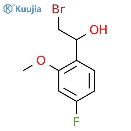 2-bromo-1-(4-fluoro-2-methoxyphenyl)ethan-1-ol structure