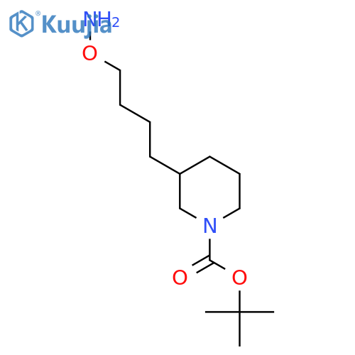 tert-butyl 3-4-(aminooxy)butylpiperidine-1-carboxylate structure