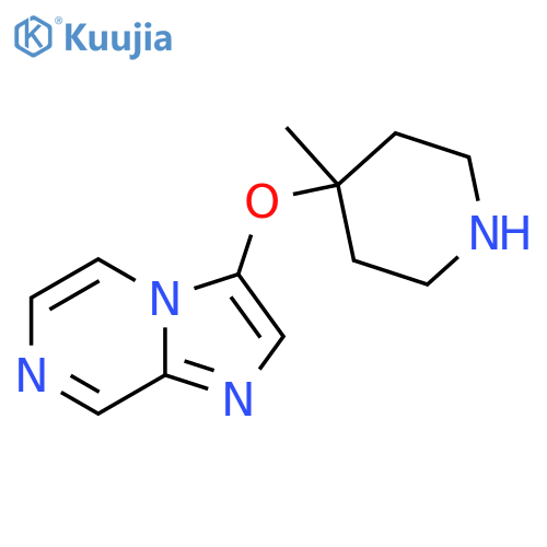 4-{imidazo1,2-apyrazin-3-yloxy}-4-methylpiperidine structure