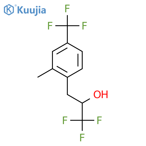 1,1,1-trifluoro-3-2-methyl-4-(trifluoromethyl)phenylpropan-2-ol structure