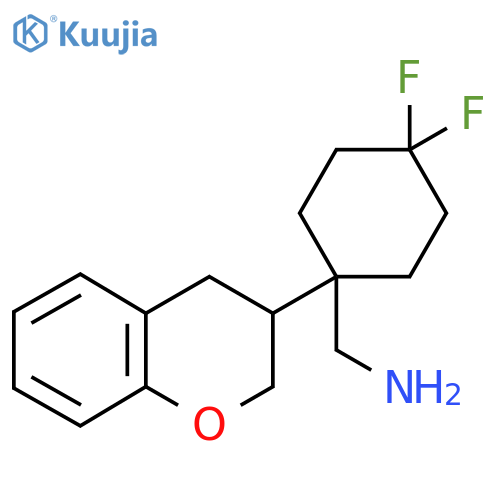1-(3,4-dihydro-2H-1-benzopyran-3-yl)-4,4-difluorocyclohexylmethanamine structure