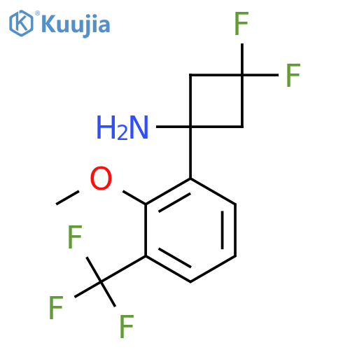 3,3-Difluoro-1-[2-methoxy-3-(trifluoromethyl)phenyl]cyclobutan-1-amine structure