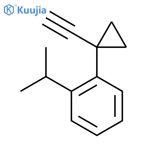 1-(1-ethynylcyclopropyl)-2-(propan-2-yl)benzene structure