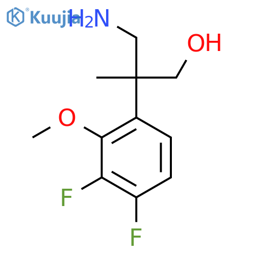 3-amino-2-(3,4-difluoro-2-methoxyphenyl)-2-methylpropan-1-ol structure