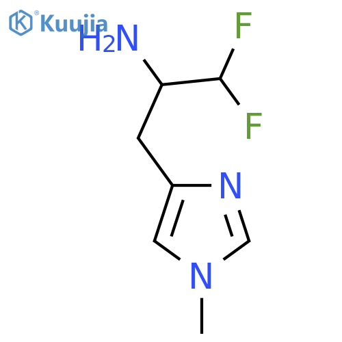 1,1-difluoro-3-(1-methyl-1H-imidazol-4-yl)propan-2-amine structure