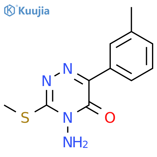 1,2,4-Triazin-5(4H)-one, 4-amino-6-(3-methylphenyl)-3-(methylthio)- structure