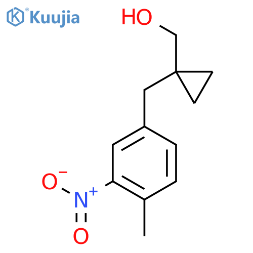 {1-(4-methyl-3-nitrophenyl)methylcyclopropyl}methanol structure