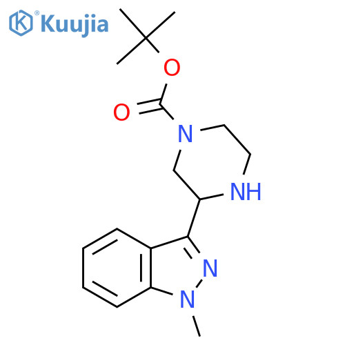 tert-butyl 3-(1-methyl-1H-indazol-3-yl)piperazine-1-carboxylate structure