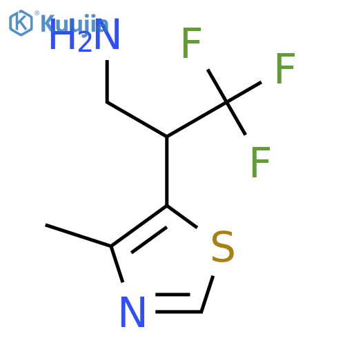 3,3,3-trifluoro-2-(4-methyl-1,3-thiazol-5-yl)propan-1-amine structure