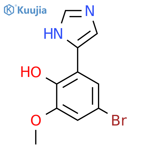 4-bromo-2-(1H-imidazol-4-yl)-6-methoxyphenol structure