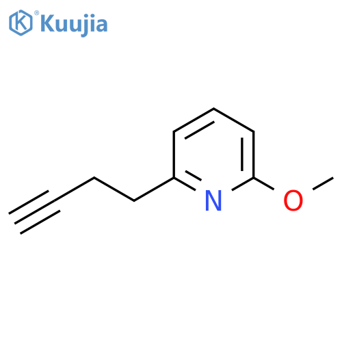 2-(but-3-yn-1-yl)-6-methoxypyridine structure