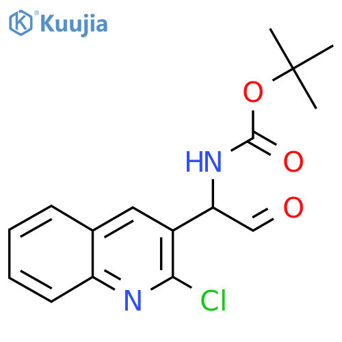 tert-butyl N-1-(2-chloroquinolin-3-yl)-2-oxoethylcarbamate structure