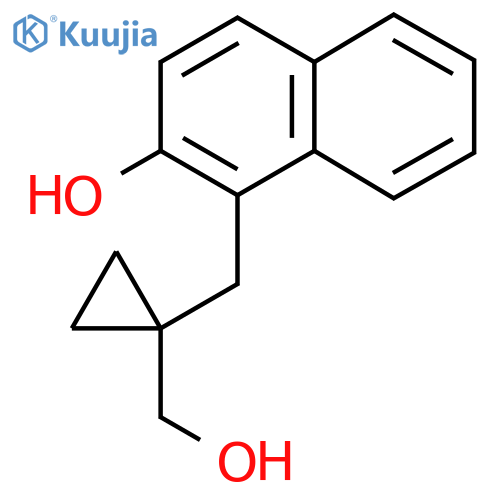 1-{1-(hydroxymethyl)cyclopropylmethyl}naphthalen-2-ol structure