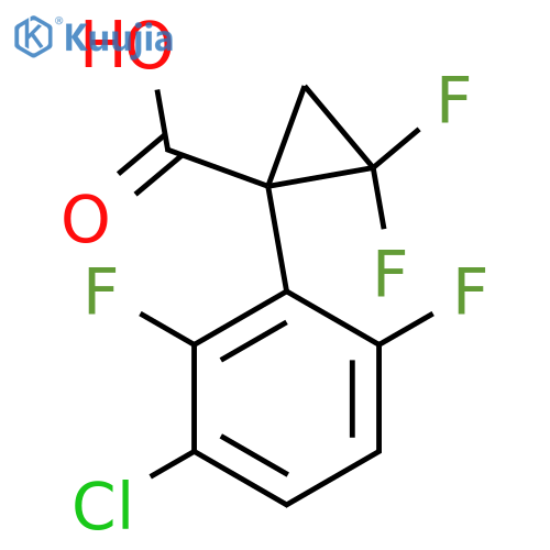 1-(3-chloro-2,6-difluorophenyl)-2,2-difluorocyclopropane-1-carboxylic acid structure