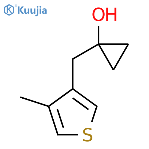 1-(4-methylthiophen-3-yl)methylcyclopropan-1-ol structure