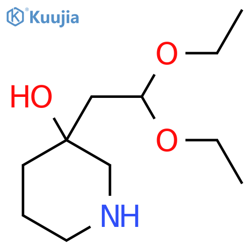 3-(2,2-diethoxyethyl)piperidin-3-ol structure