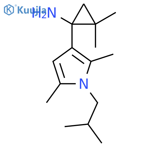 1-2,5-dimethyl-1-(2-methylpropyl)-1H-pyrrol-3-yl-2,2-dimethylcyclopropan-1-amine structure
