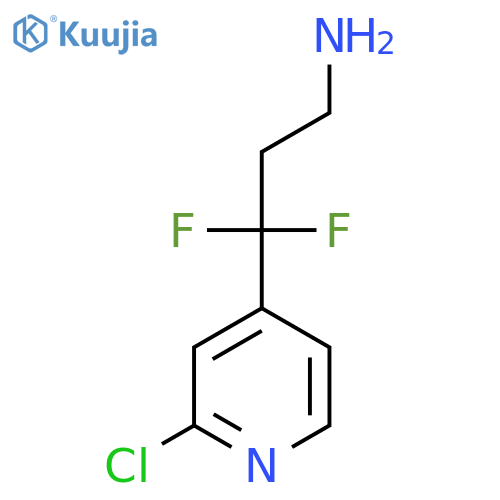 3-(2-chloropyridin-4-yl)-3,3-difluoropropan-1-amine structure