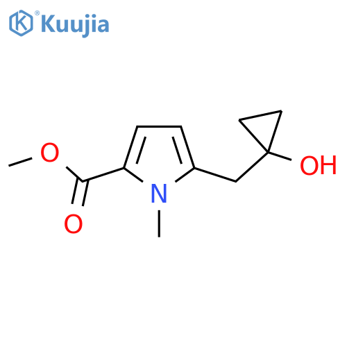 methyl 5-(1-hydroxycyclopropyl)methyl-1-methyl-1H-pyrrole-2-carboxylate structure