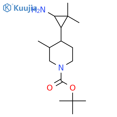 tert-butyl 4-(3-amino-2,2-dimethylcyclopropyl)-3-methylpiperidine-1-carboxylate structure