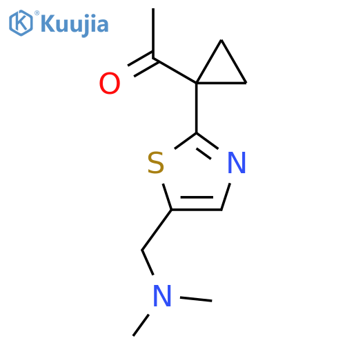 1-(1-{5-(dimethylamino)methyl-1,3-thiazol-2-yl}cyclopropyl)ethan-1-one structure