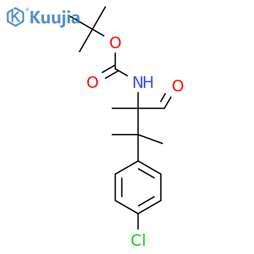 tert-butyl N-3-(4-chlorophenyl)-2,3-dimethyl-1-oxobutan-2-ylcarbamate structure