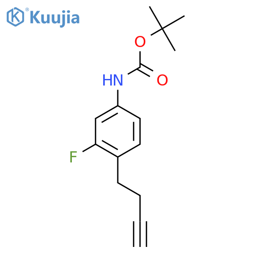 tert-butyl N-4-(but-3-yn-1-yl)-3-fluorophenylcarbamate structure