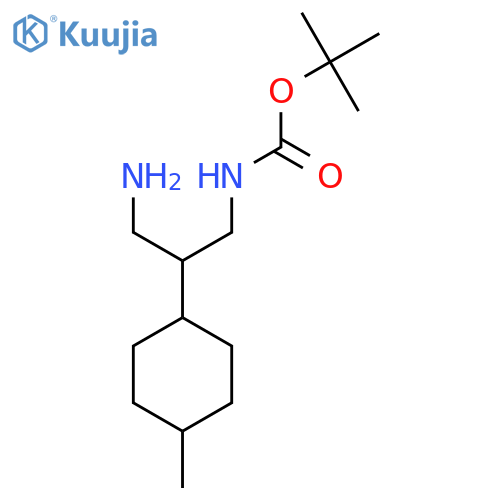 tert-butyl N-3-amino-2-(4-methylcyclohexyl)propylcarbamate structure