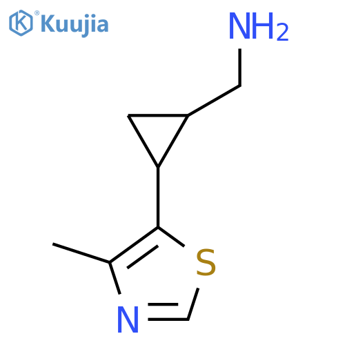 2-(4-methyl-1,3-thiazol-5-yl)cyclopropylmethanamine structure