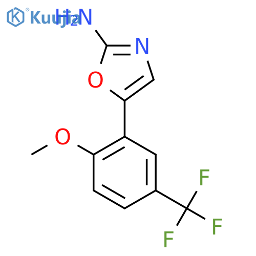 5-2-methoxy-5-(trifluoromethyl)phenyl-1,3-oxazol-2-amine structure