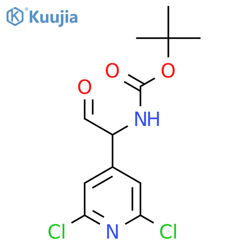 tert-butyl N-1-(2,6-dichloropyridin-4-yl)-2-oxoethylcarbamate structure