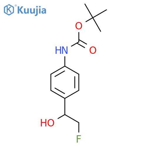 tert-butyl N-4-(2-fluoro-1-hydroxyethyl)phenylcarbamate structure