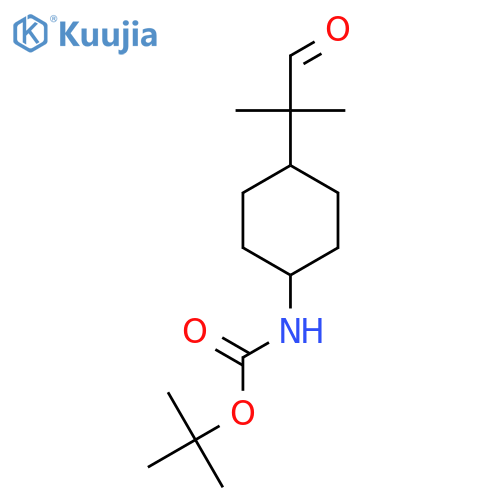 tert-butyl N-4-(2-methyl-1-oxopropan-2-yl)cyclohexylcarbamate structure