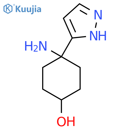 4-amino-4-(1H-pyrazol-3-yl)cyclohexan-1-ol structure