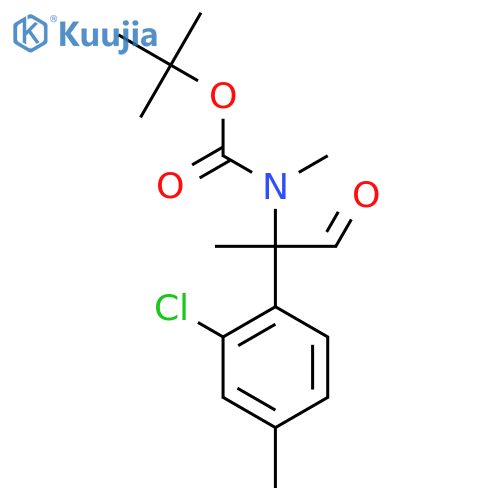 tert-butyl N-2-(2-chloro-4-methylphenyl)-1-oxopropan-2-yl-N-methylcarbamate structure